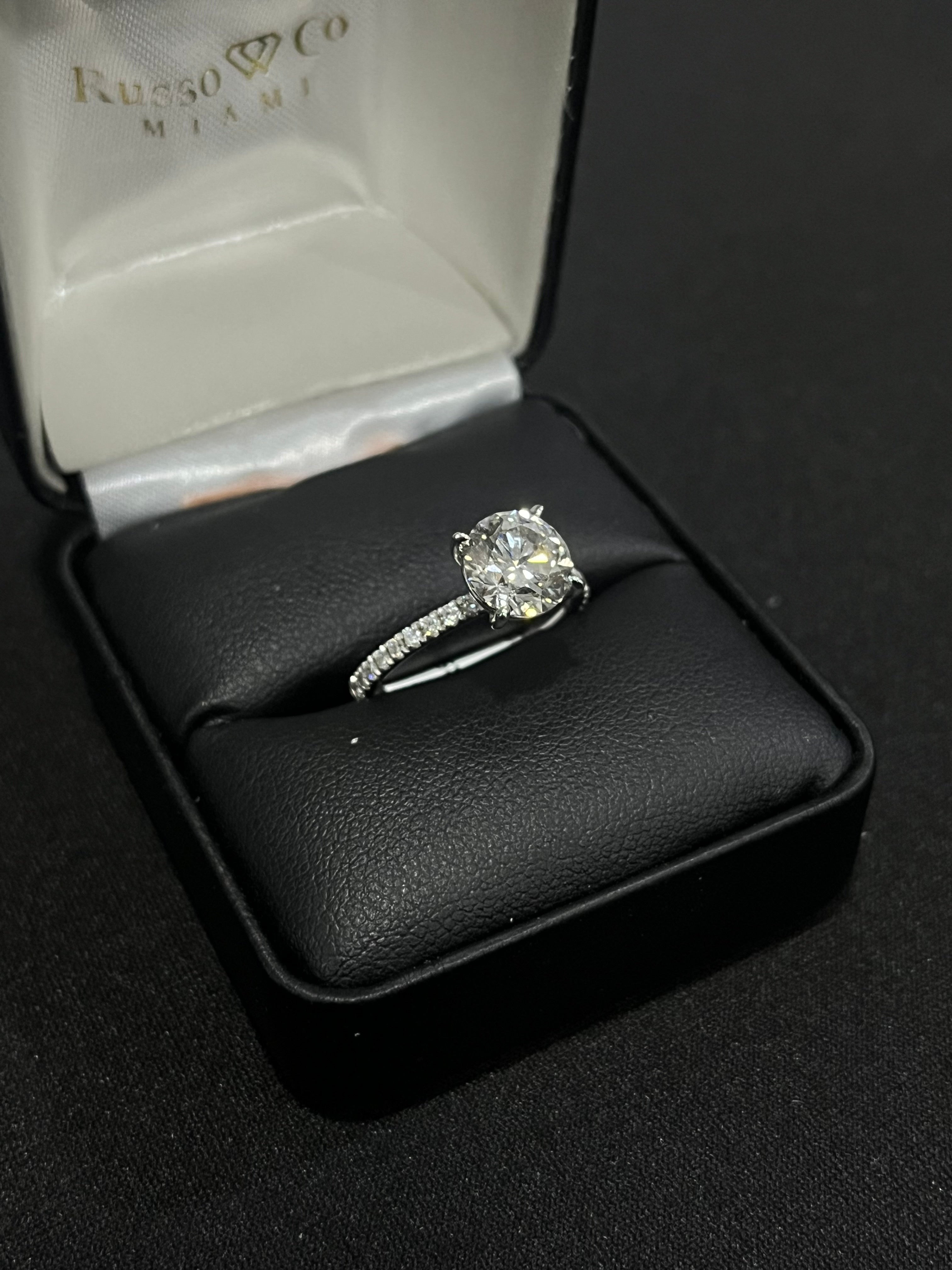 Natural Diamond White Gold Ring 14KT