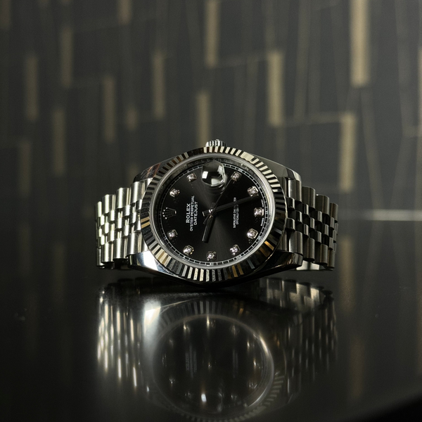 Datejust 41mm Black Dial-Jubilee Factory Diamond