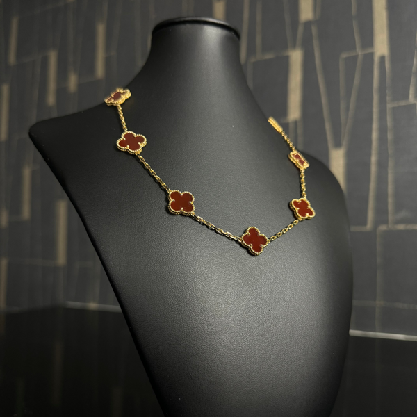 Elegant 10 Motif Necklace 18kt Alhambra-Yellow Gold
