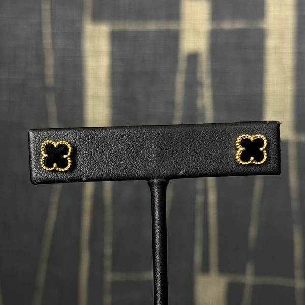 Elegant VC 18kt Earrings Yellow Gold - Black
