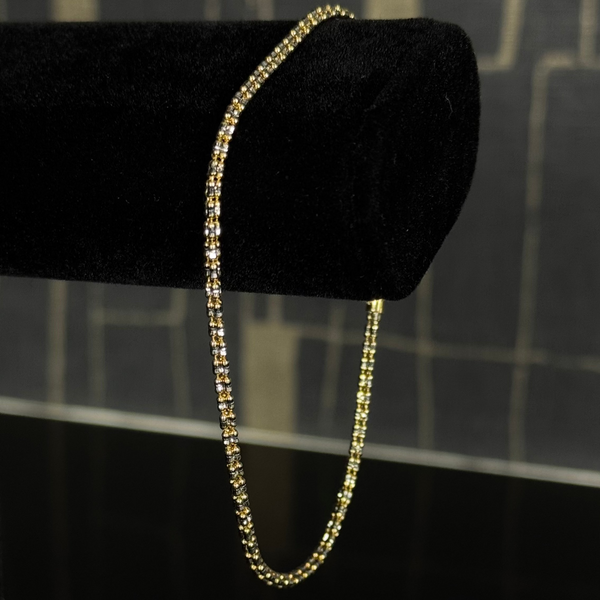 Yellow Gold Ice Cut Diamond Bracelet 10kt