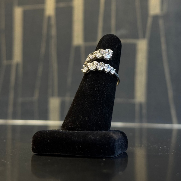 Diamond Ring 14KT White Gold with 3.73ct