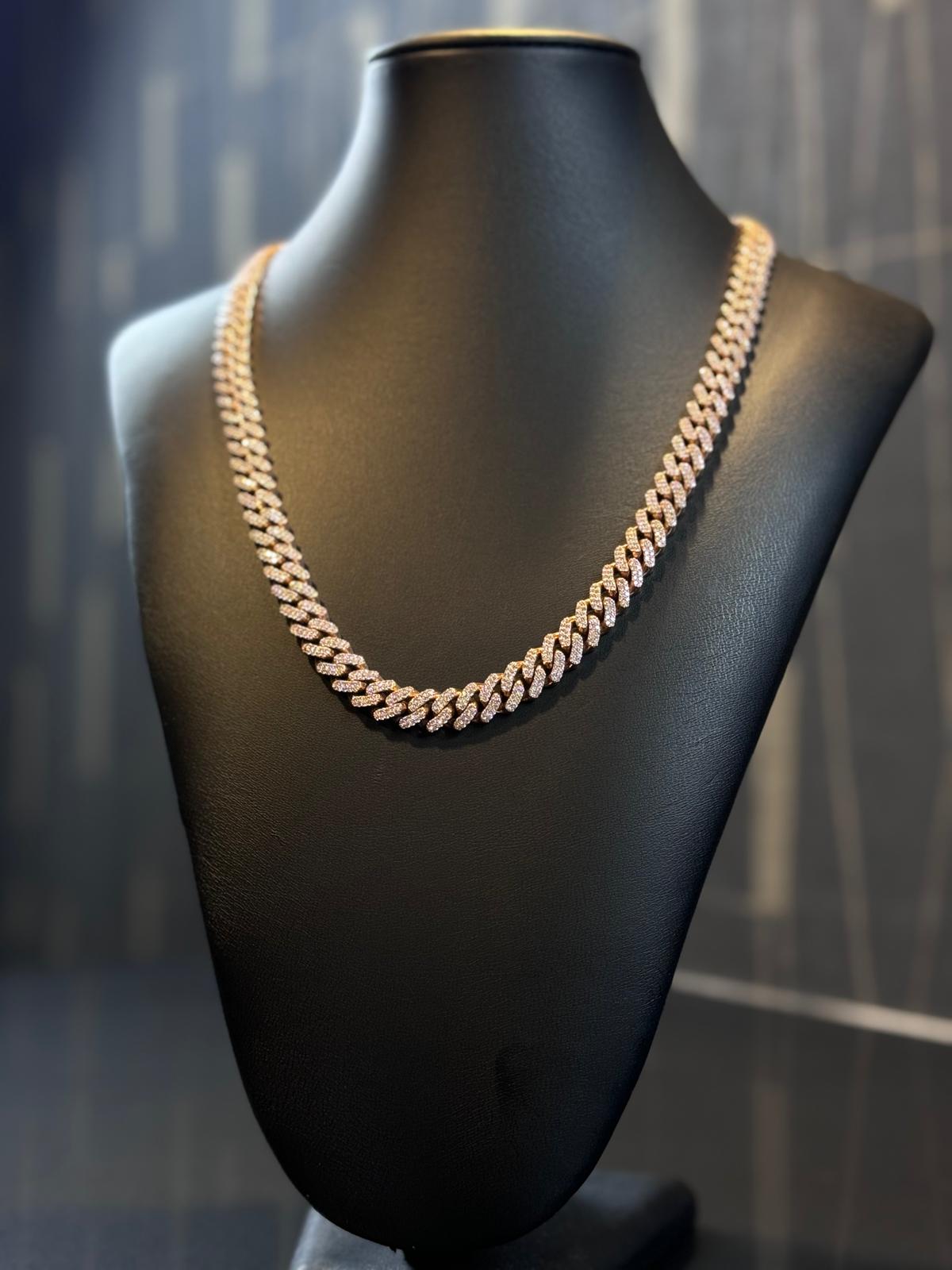 Lab Diamond Cuban Rose Gold