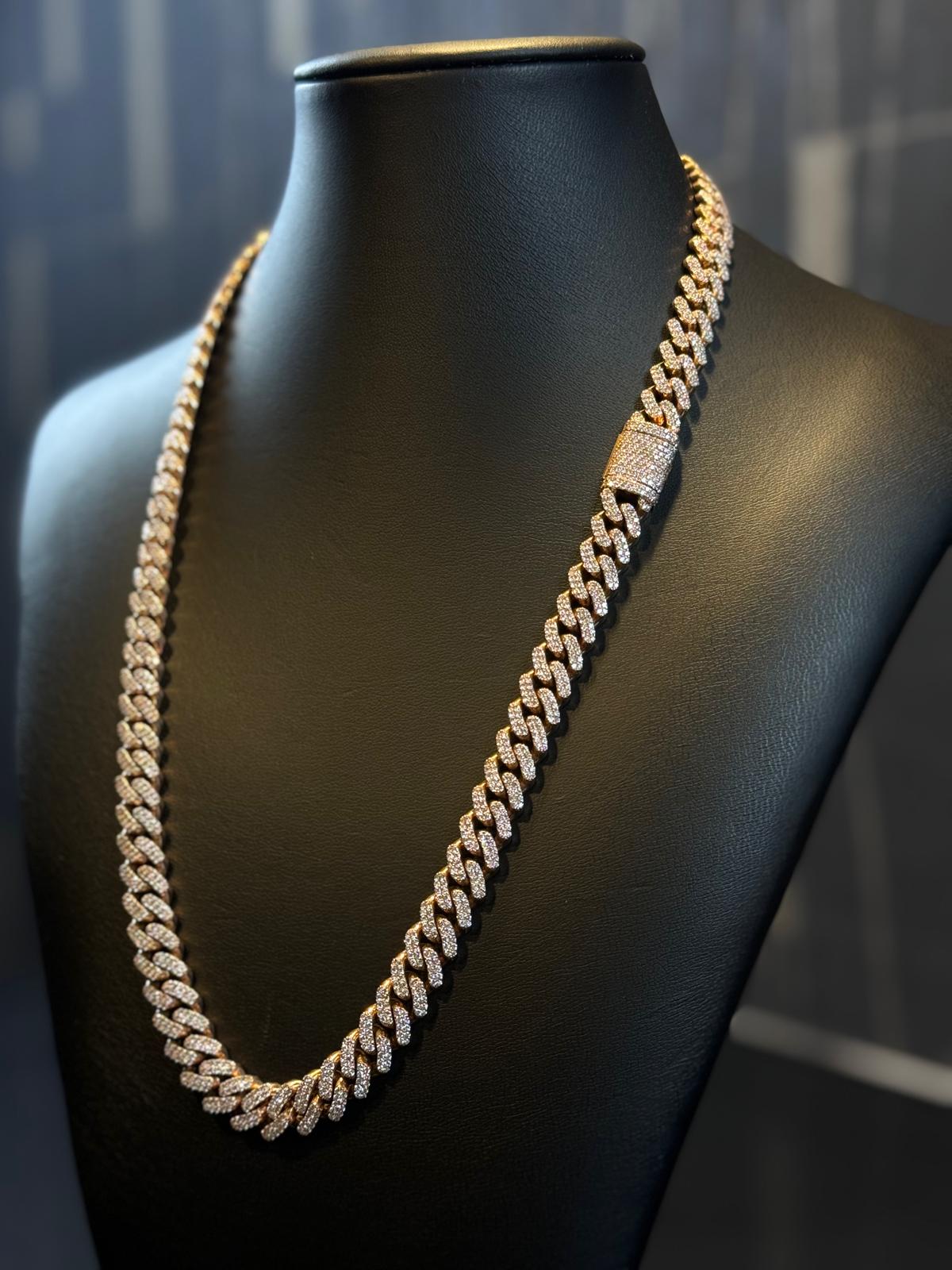 Lab Diamond Cuban Rose Gold