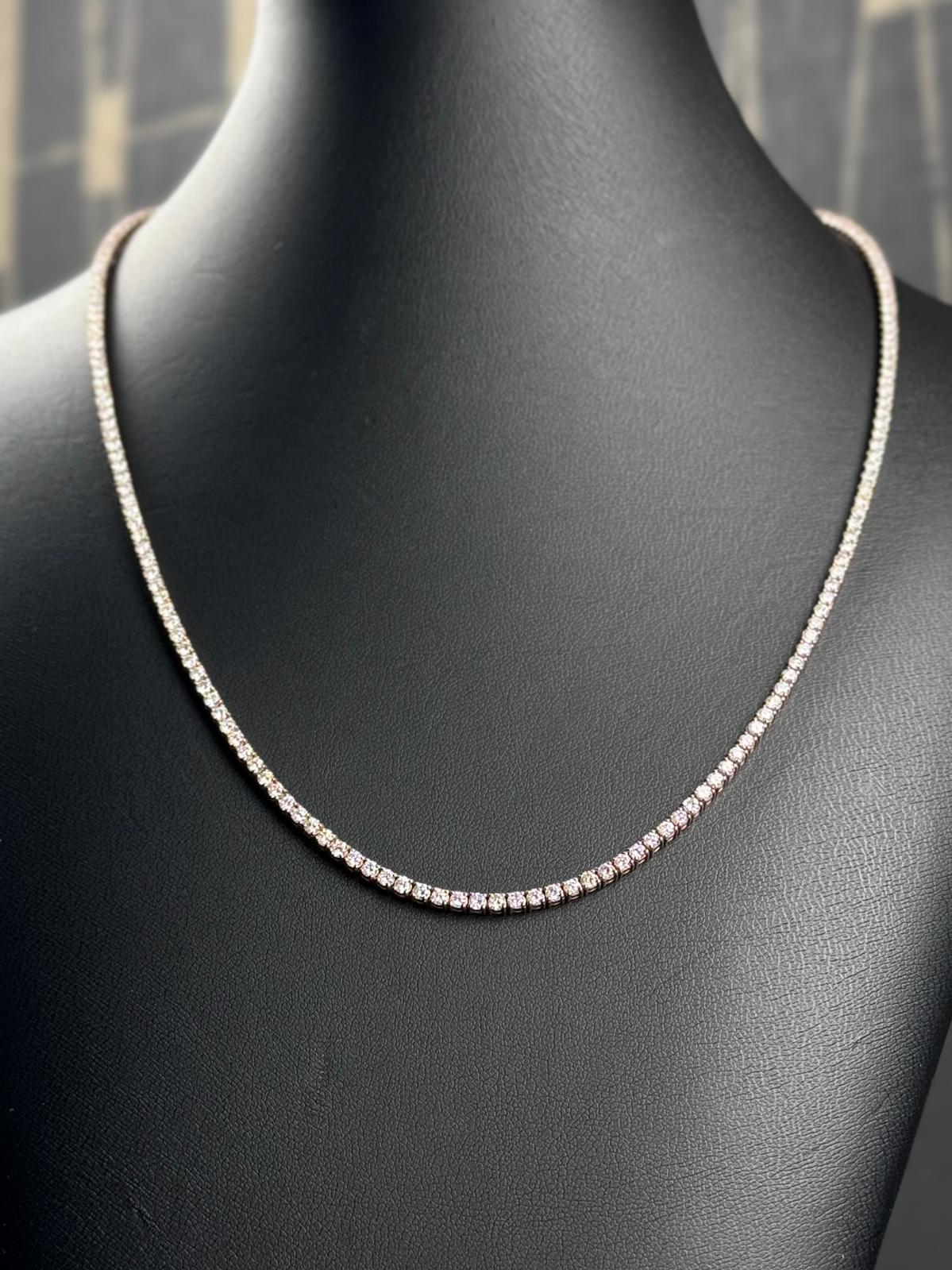 Tennis Chain Rose Gold 14KT 20"