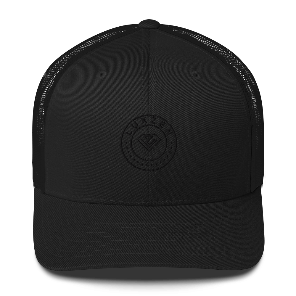 LUXZEN full black Trucker Cap