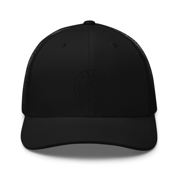LUXZEN full black Trucker Cap