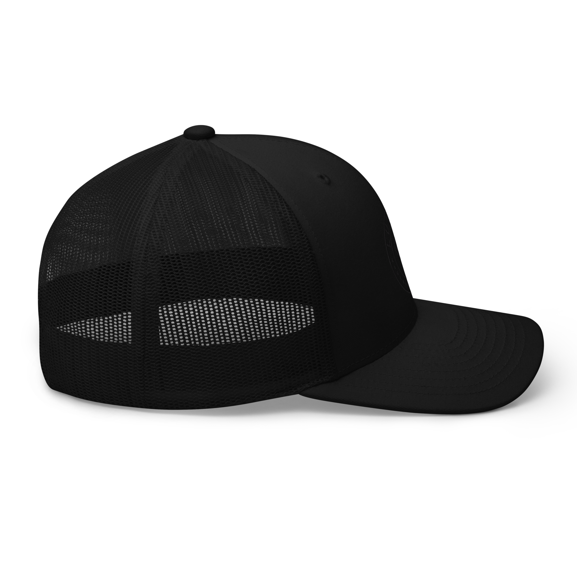 LUXZEN full black Trucker Cap